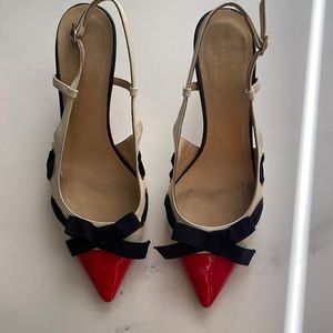 Kate Spade JOJO Cream/Napa Maraschino Red Heels